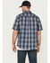 Image #4 - Dickies Men's Flex Plaid Print Short Sleeve Button-Down Work Shirt, Navy, hi-res