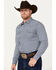 Image #2 - Cody James Men's Reride Geo Print Long Sleeve Snap Western Shirt, Navy, hi-res