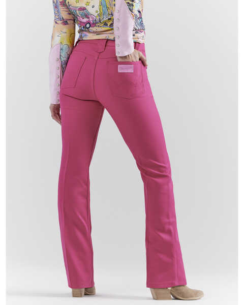 Image #5 - Wrangler® X Barbie™ Women's High Rise Wrancher Jeans , Pink, hi-res