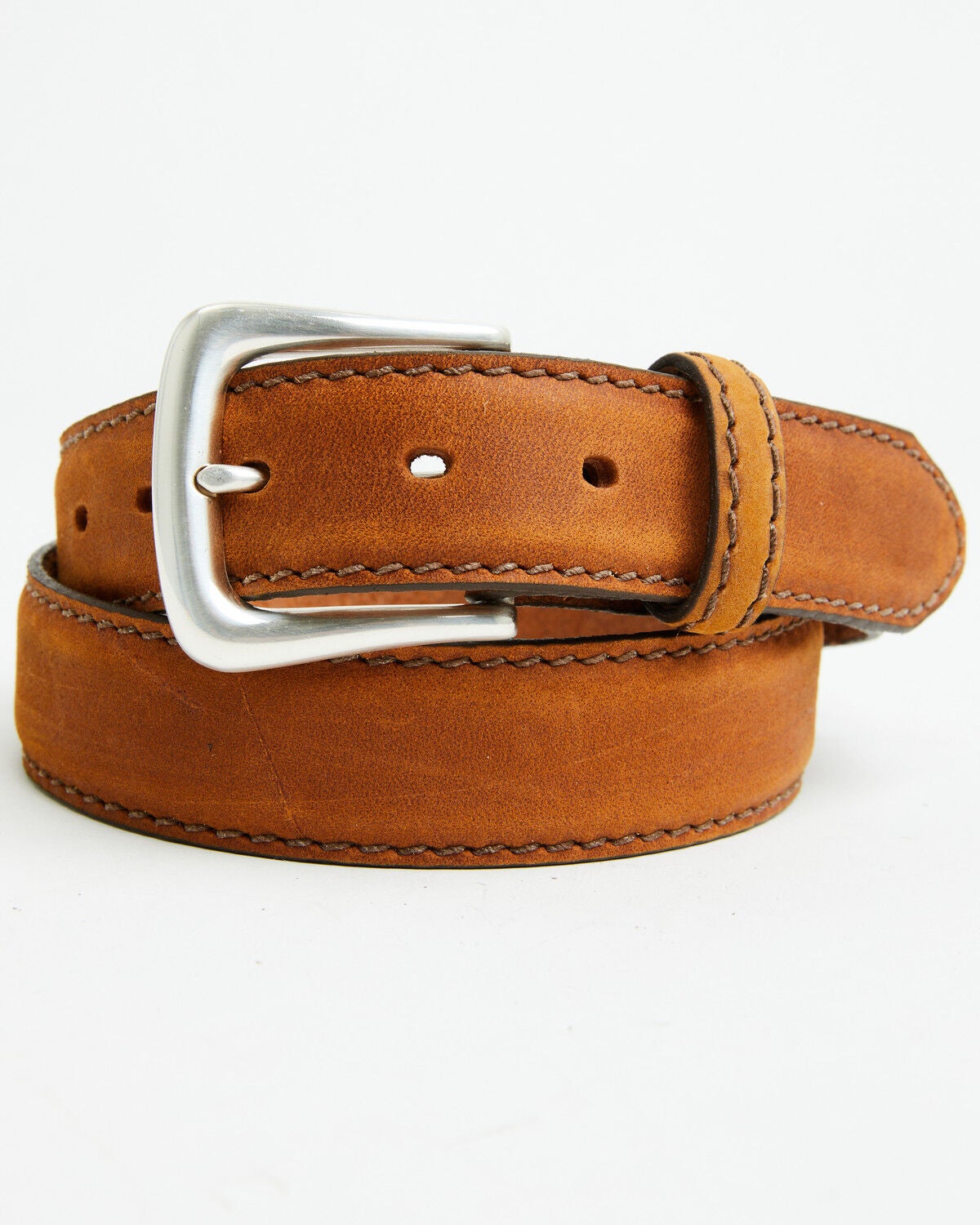 Image #1 - Justin Men's Working Sport Leather Belt, Brown, hi-res