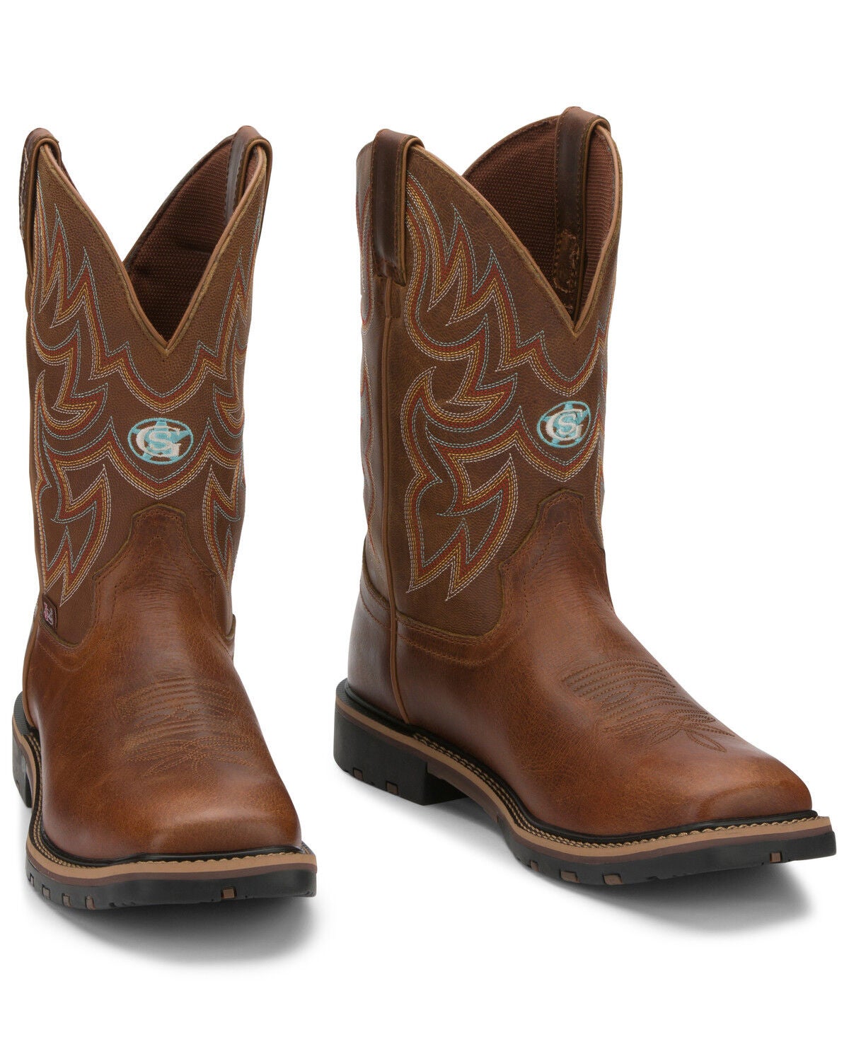 justin square toe waterproof boots