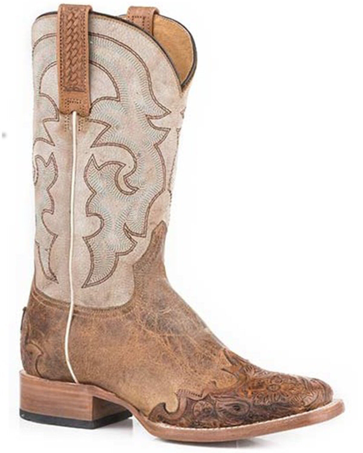 Image #1 - Roper Women's Palamino Western Boots - Broad Square Toe, Tan, hi-res