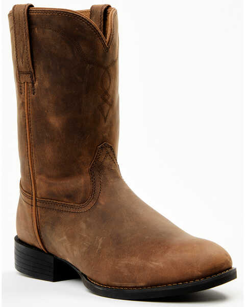 Cody James Men's Highland Roper Western Boots - Round Toe , Tan, hi-res