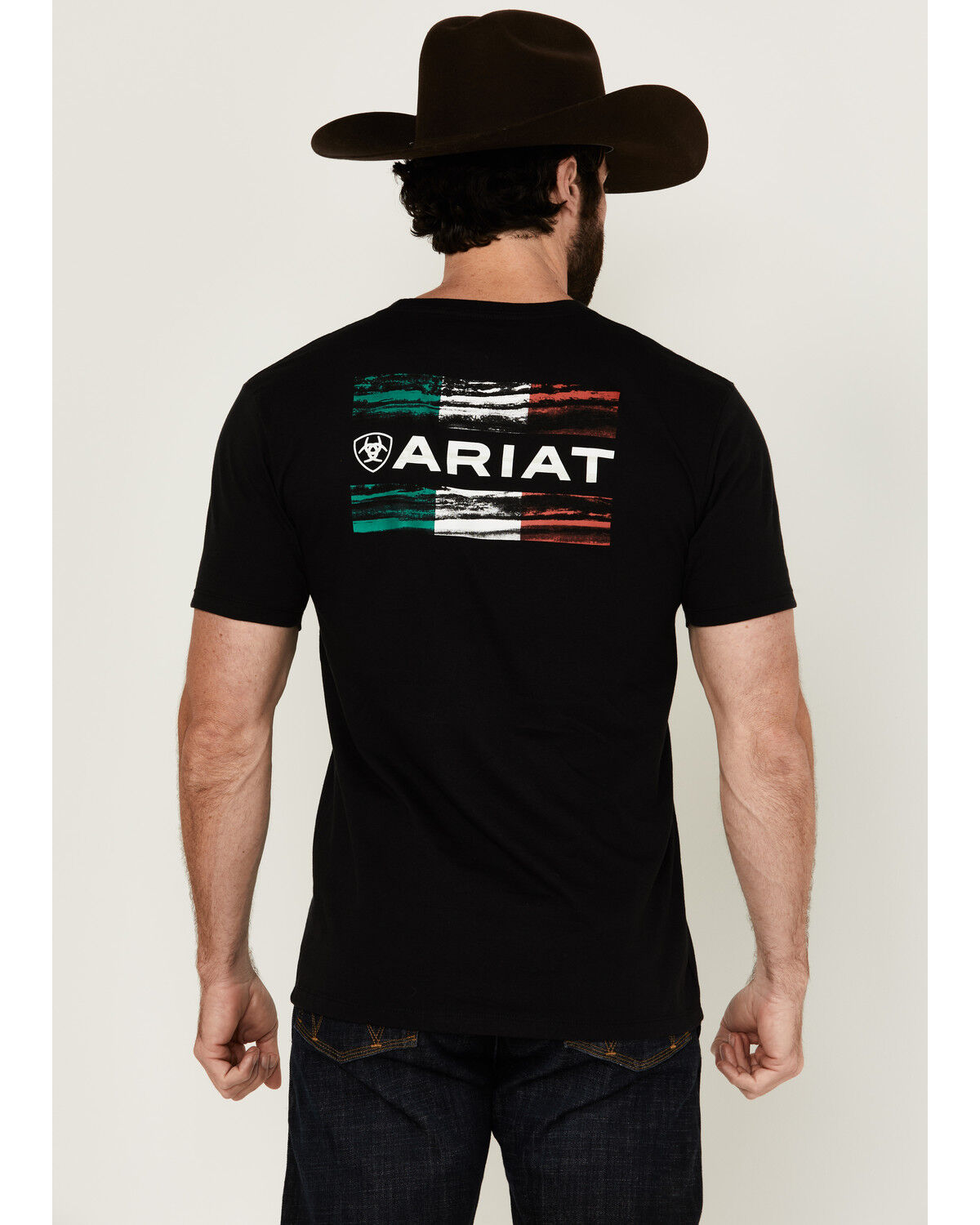 Image #1 - Ariat Men's Viva Mexico Logo Short Sleeve Graphic T-Shirt, Black, hi-res