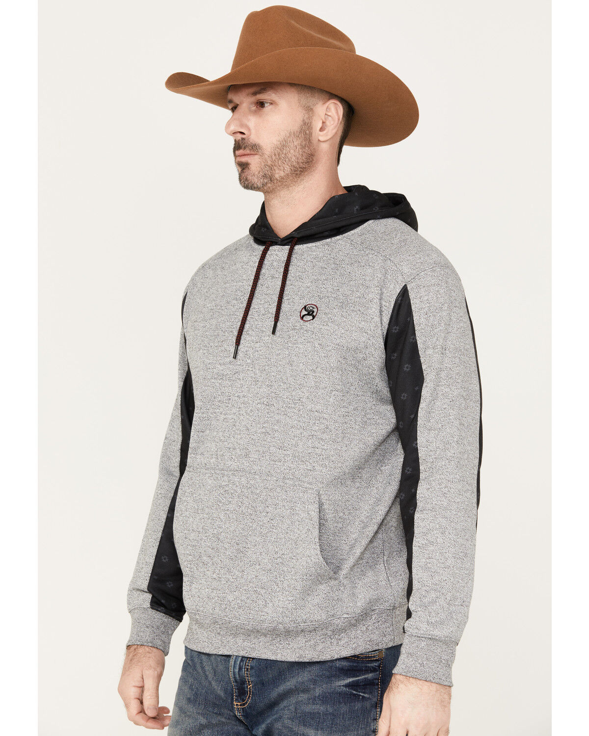 Image #2 - Hooey Men's Roughy Canyon Hooded Sweatshirt, Grey, hi-res