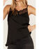 Image #3 - Wild Moss Women's Satin Cami Tank Top, Black, hi-res