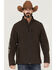 RANK 45 Men's Rodeo Southwestern Logo Sleeve Zip-Front Softshell Jacket , Brown, hi-res