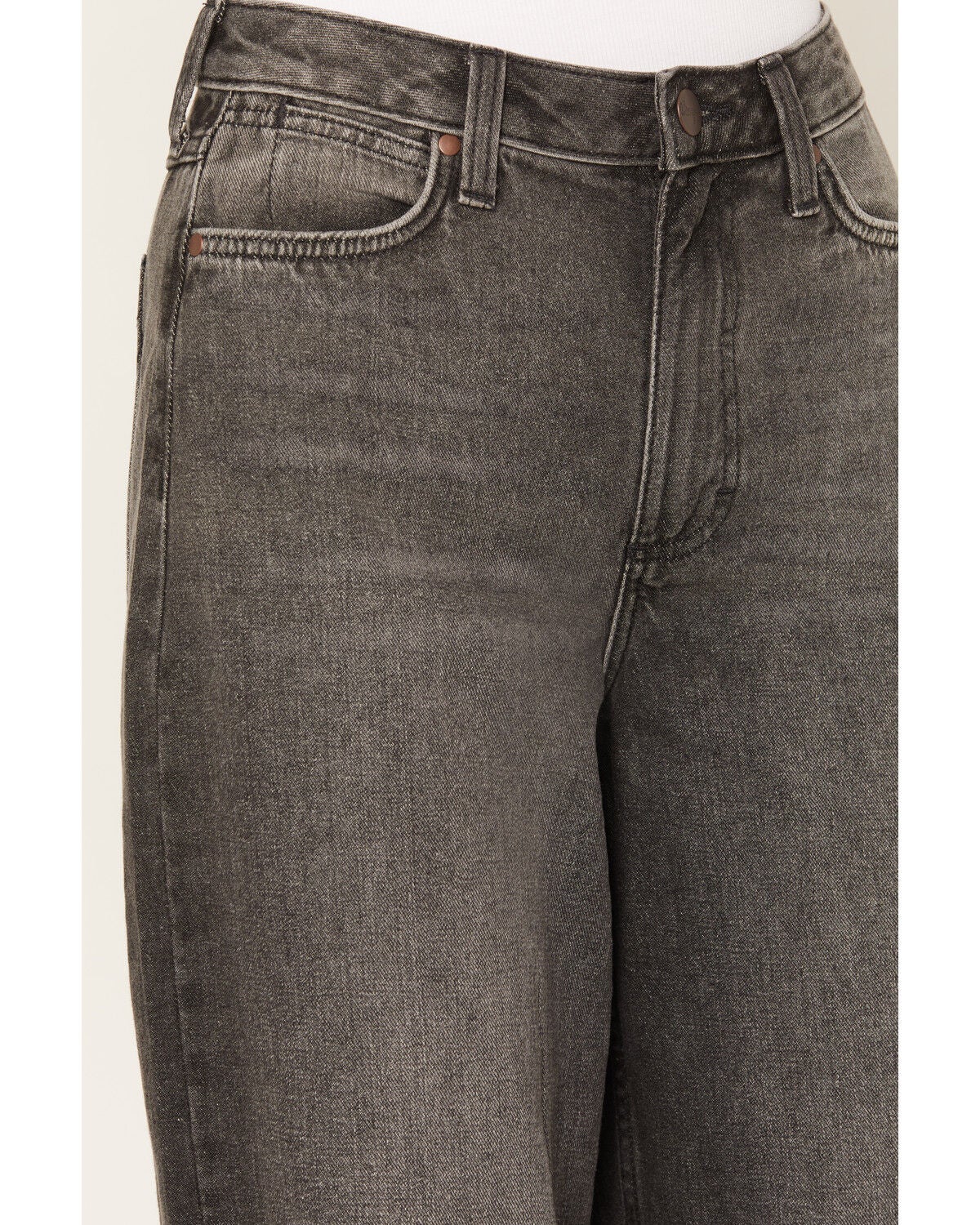 Image #2 - Wrangler Retro Women's Harper High Rise Bailey Wide Leg Denim Jeans, Black, hi-res