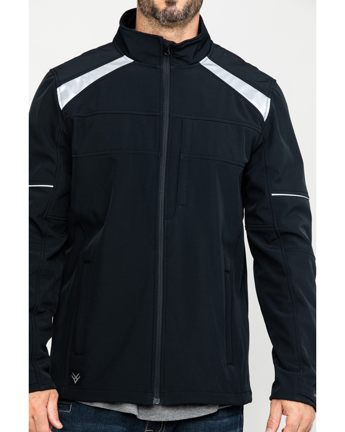Image #4 - Hawx Men's Reflective Polar Fleece Moto Work Jacket, , hi-res