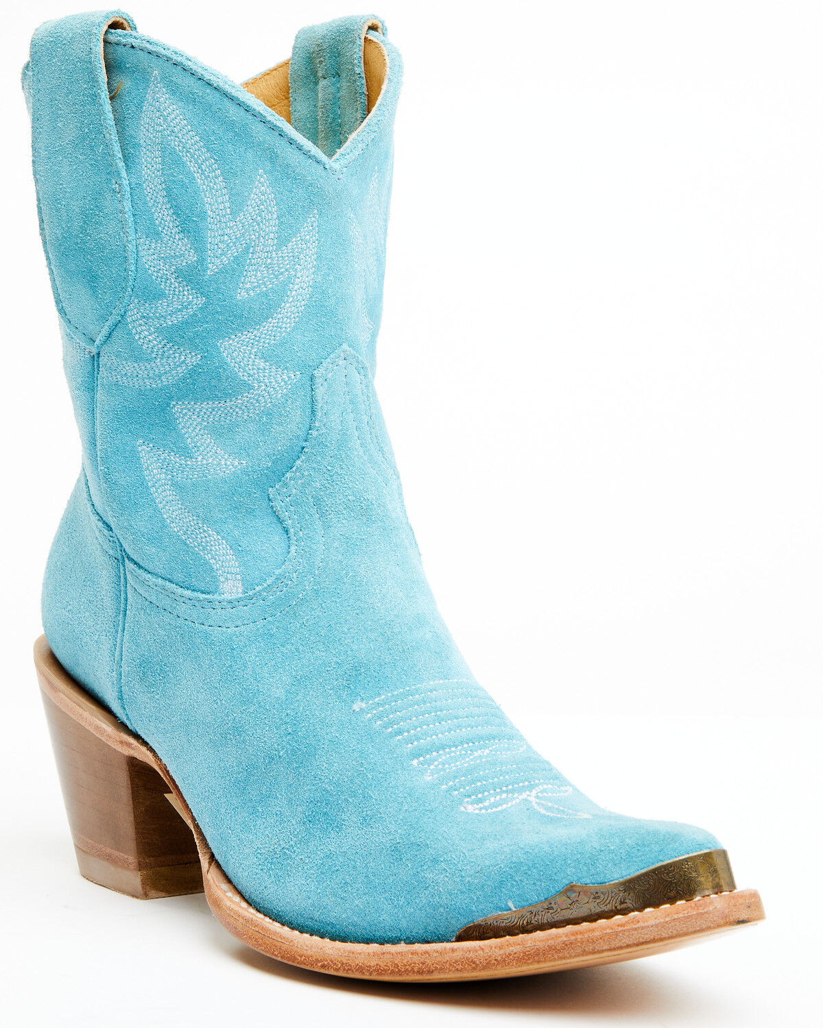 Image #1 - Idyllwind Women's Wheels Suede Fashion Western Booties - Round Toe, Blue, hi-res