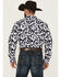 Image #4 - Cinch Men's Floral Print Long Sleeve Button-Down Western Shirt, Navy, hi-res