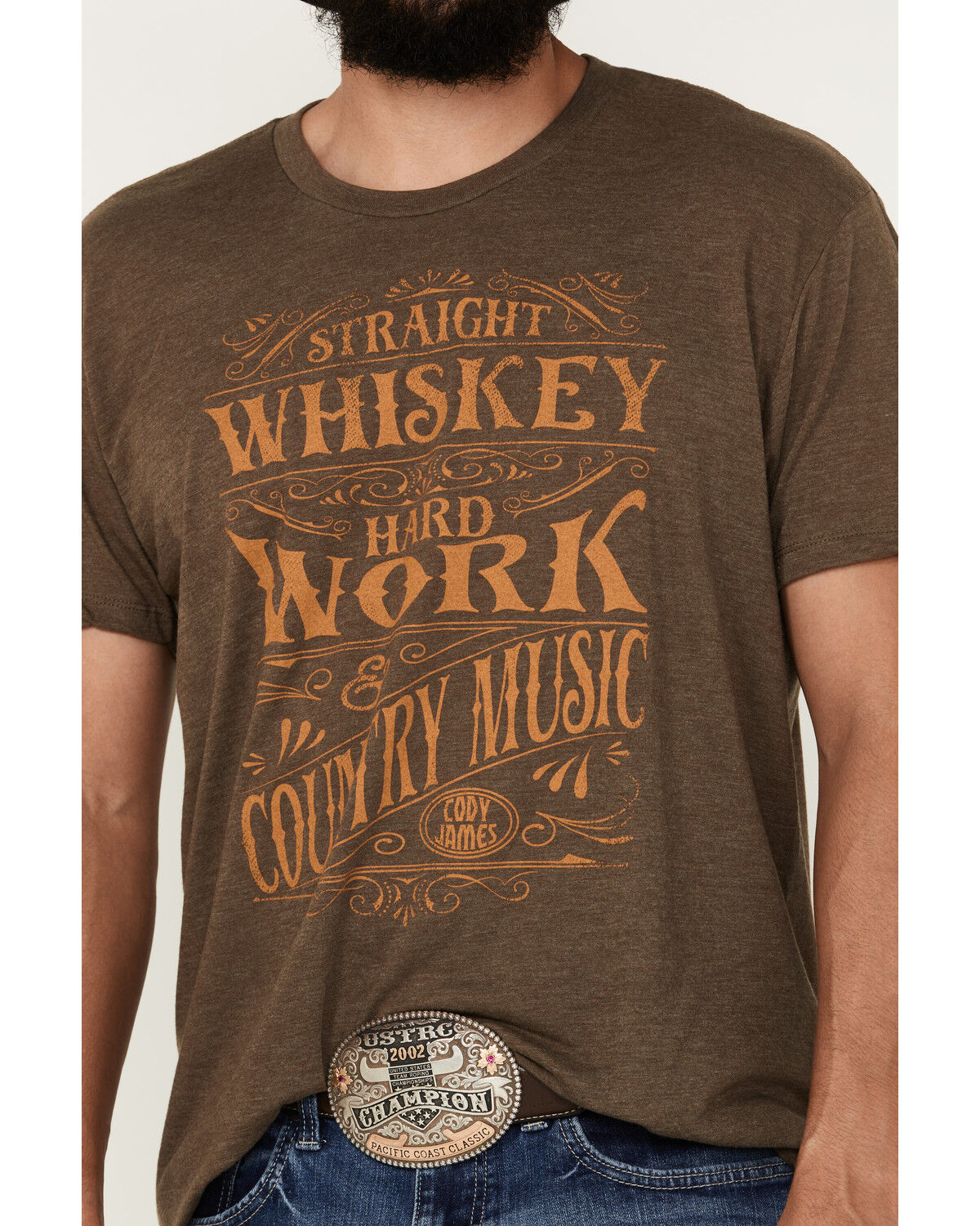 Image #3 - Cody James Men's Straight Whiskey Short Sleeve Graphic T-Shirt, Brown, hi-res