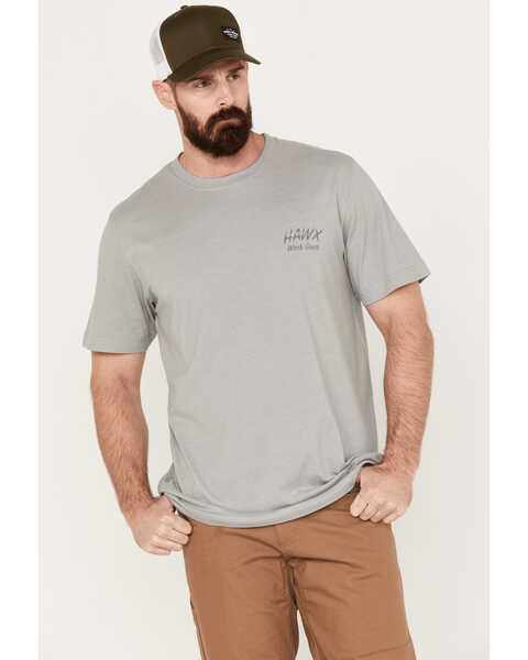 Hawx Men's Graphic Short Sleeve T-Shirt, Light Grey, hi-res
