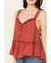 Image #3 - Trixxi Women's Swiss Dot Tank, Rust Copper, hi-res