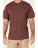 Image #2 - Hawx Men's Solid Burgundy Forge Short Sleeve Work Pocket T-Shirt - Tall , Burgundy, hi-res