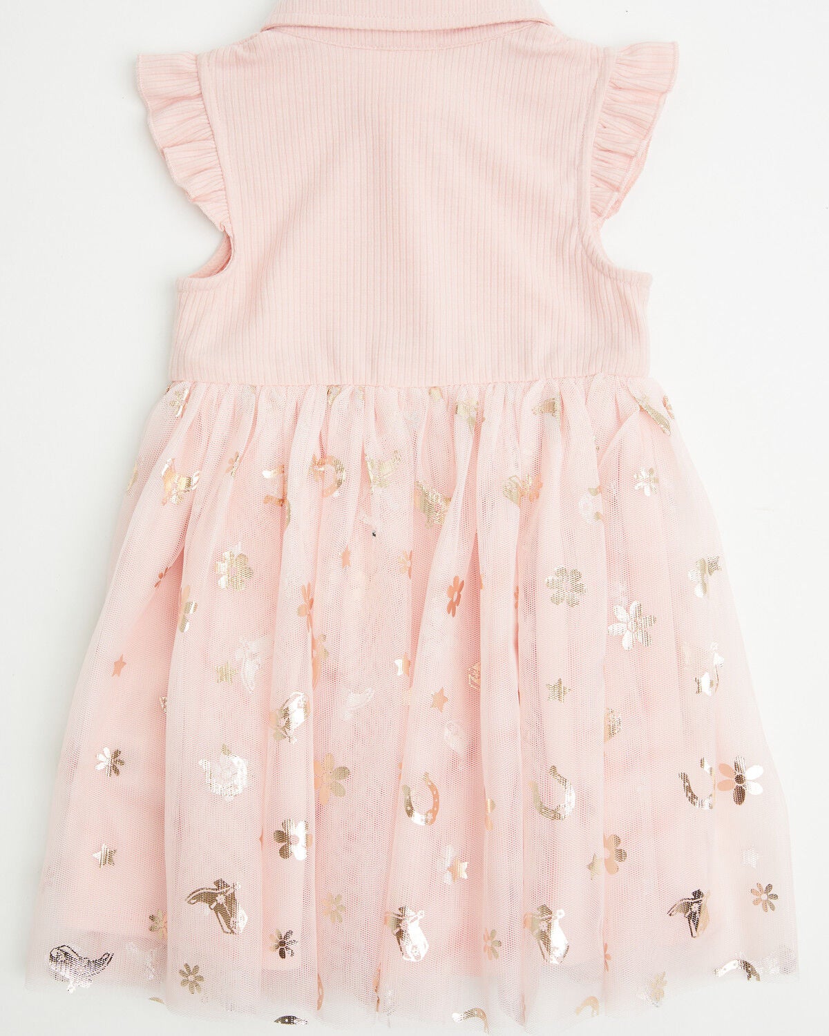 Image #3 - Sugar California Toddler Girls' Horseshoe Print Tutu Dress, Pink, hi-res