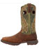 Image #3 - Durango Men's Rebel Western Performance Boots - Broad Square Toe, Green, hi-res