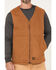 Image #3 - Hawx Men's Weathered Canvas Sherpa Lined Vest - Big, Rust Copper, hi-res