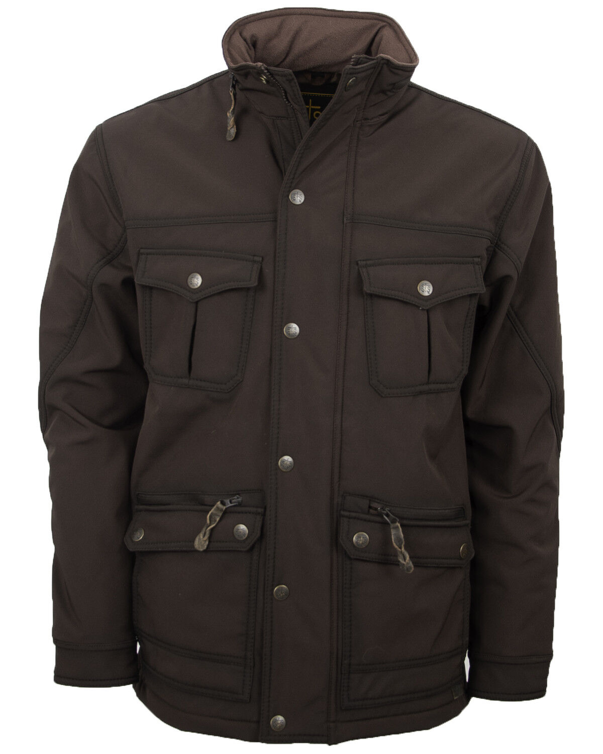 Image #1 - STS Ranchwear Men's Brown The Brazos Softshell Jacket, Brown, hi-res