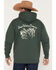 Image #1 - Seager Men's Los Rios Midweight Graphic Hooded Sweatshirt, Green, hi-res