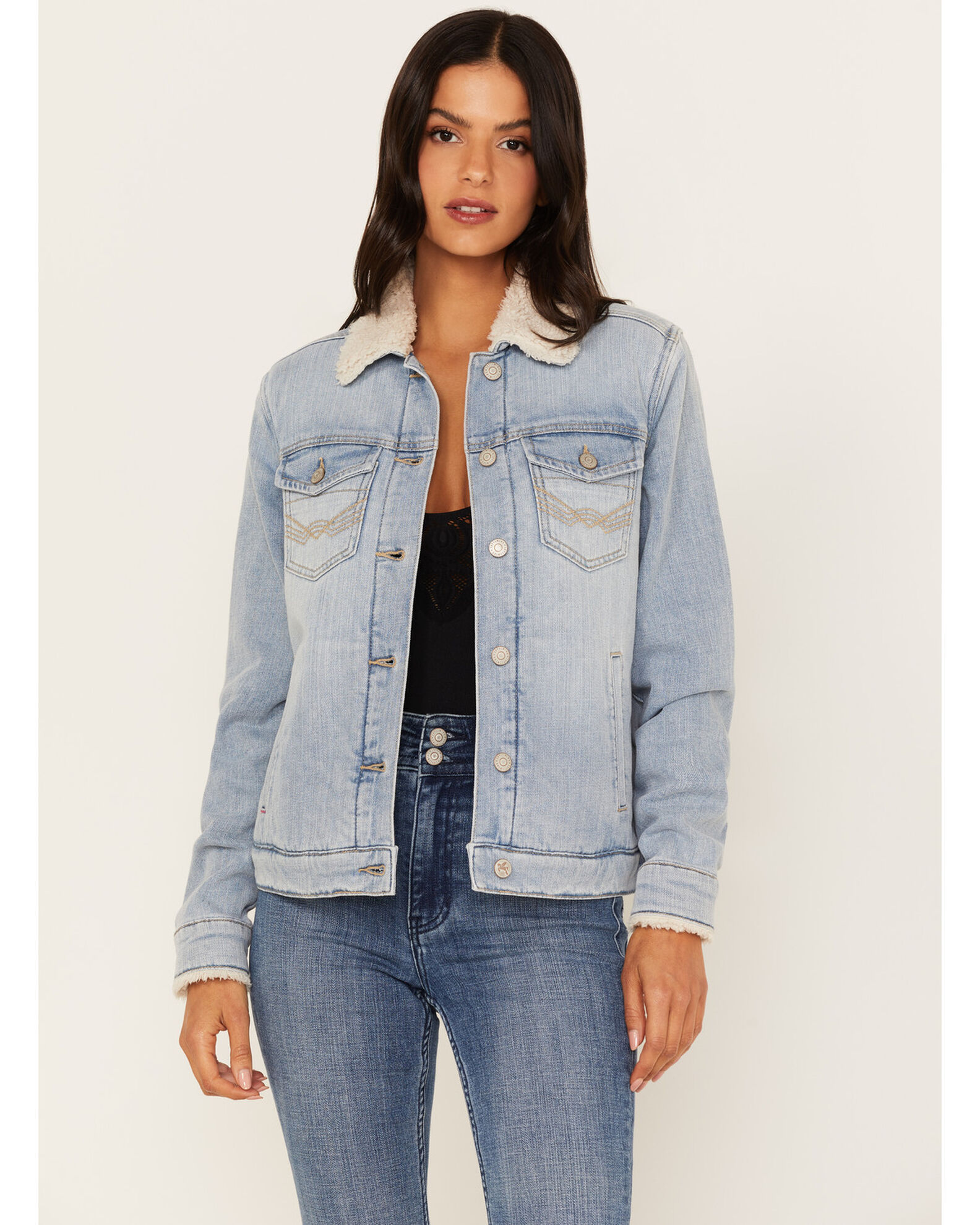 Lined denim trucker jacket shop
