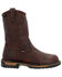 Image #2 - Rocky Men's Ironclad USA Waterproof Soft Work Boots - Round Toe , Brown, hi-res