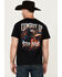 Image #1 - Cowboy Up Men's Step Aside Short Sleeve Graphic T-Shirt, Black, hi-res