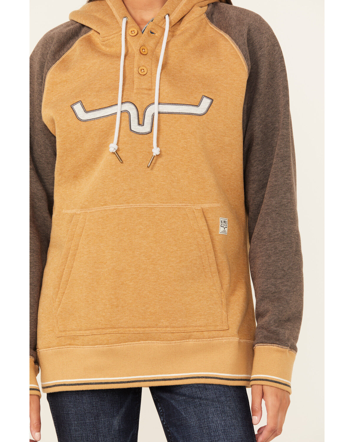 Image #3 - Kimes Ranch Women's Embroidered Amigo Hooded Pullover, Mustard, hi-res
