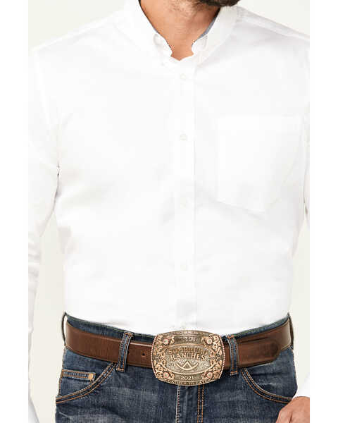 Image #3 - Cody James Men's Basic Twill Long Sleeve Button-Down Performance Western Shirt - Tall, White, hi-res