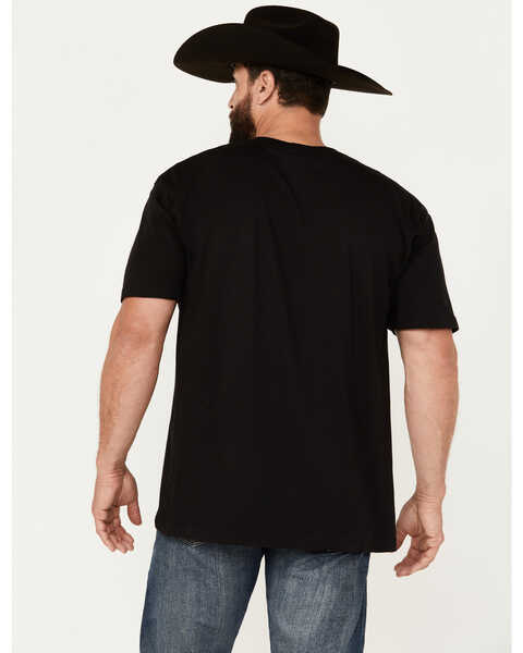 Image #4 - Cowboy Hardware Men's Tonal Flag Short Sleeve Graphic T-Shirt, Black, hi-res