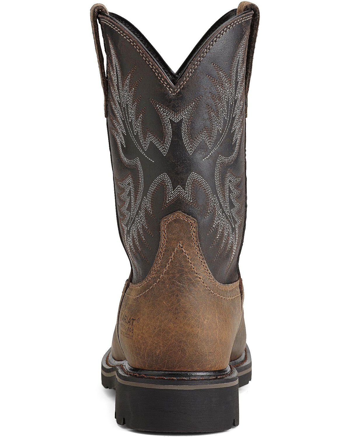 Image #4 - Ariat Men's Sierra Pull On Work Boots - Steel Toe, , hi-res