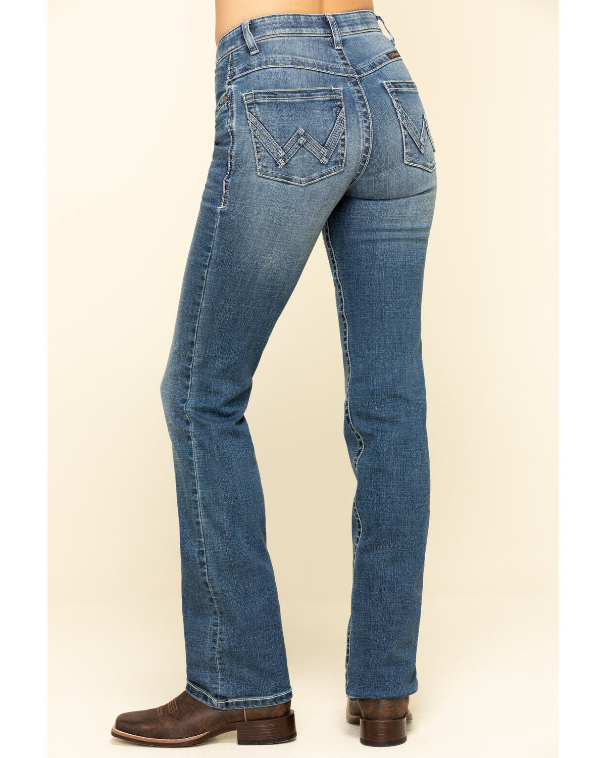 wrangler high rise bootcut jeans