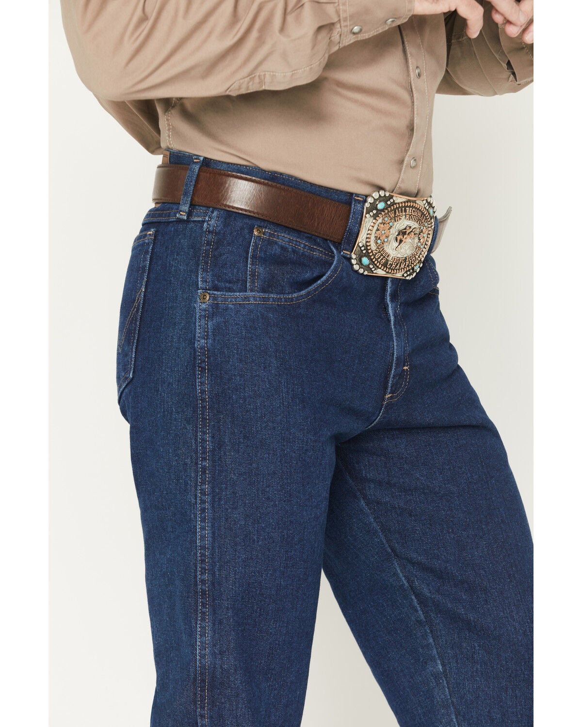 Image #2 - Wrangler Men's Rugged Wear Relaxed Fit Jeans, Ant Navy, hi-res