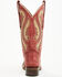 Image #5 - Circle G Women's Inlay Western Boots - Square Toe, Red, hi-res