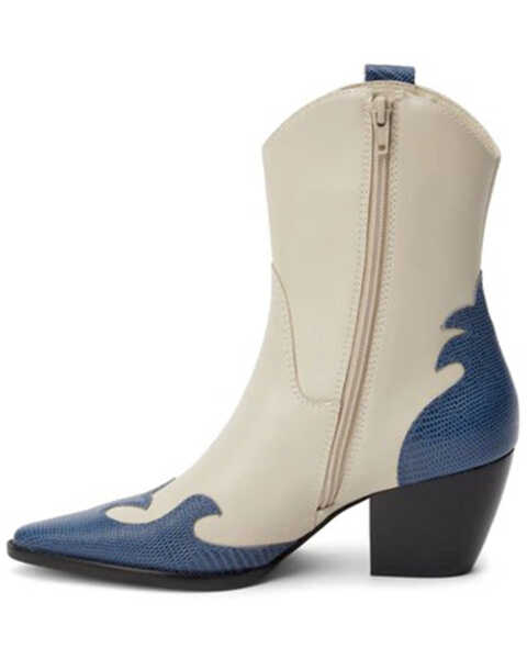 Matisse Women's Claude Western Fashion Booties - Pointed Toe, Blue/white, hi-res