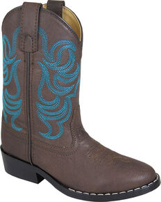 Smoky Mountain Youth Boys' Monterey Western Boot - Round Toe, Brown, hi-res