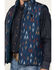 Image #3 - RANK 45® Men's Men's Spaced Geo Print Reversible Puffer Vest, Dark Teal, hi-res