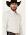 Image #2 - Gibson Trading Co Men's Midway Vertical Striped Print Long Sleeve Snap Western Shirt, White, hi-res