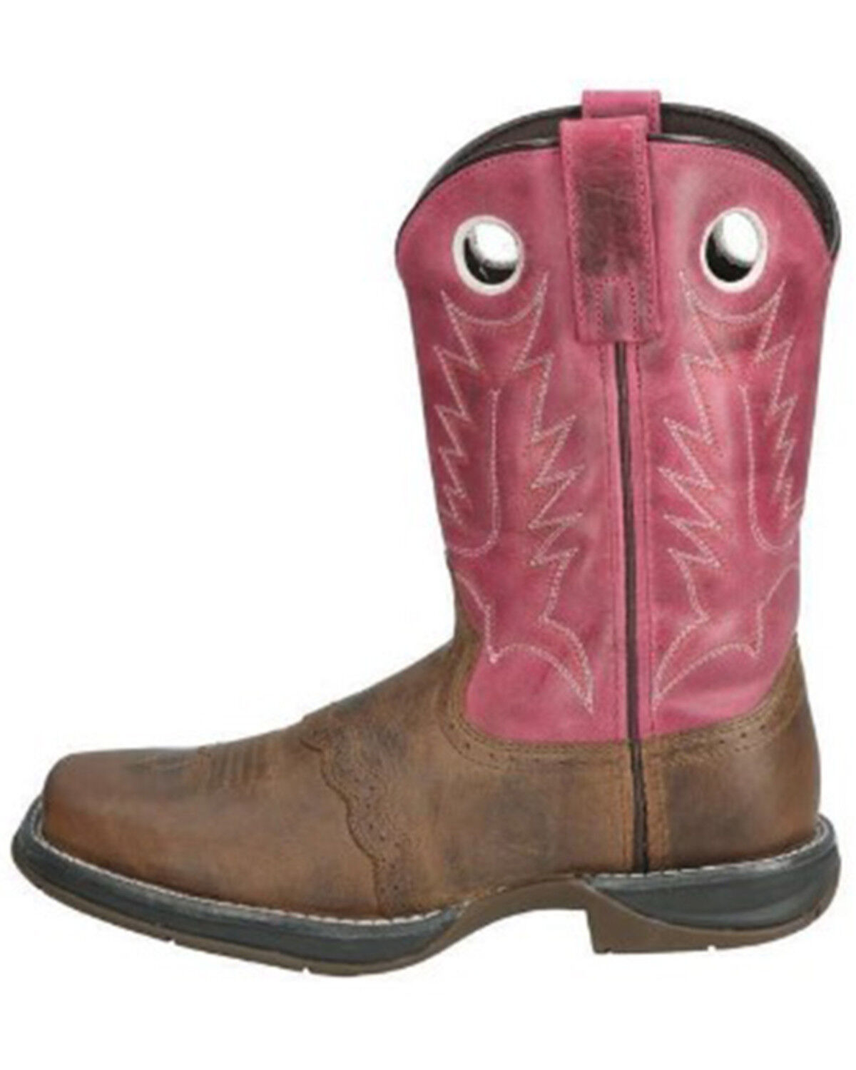 Image #3 - Smoky Mountain Women's Prairie Western Boots - Broad Square Toe, Pink, hi-res