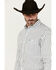 Image #2 - George Strait by Wrangler Plaid Print Long Sleeve Button-Down Stretch Western Shirt - Big, White, hi-res