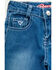 Image #3 - Cowgirl Hardware Toddler Girls' Cow Print Double Flare Denim Jeans , Blue, hi-res