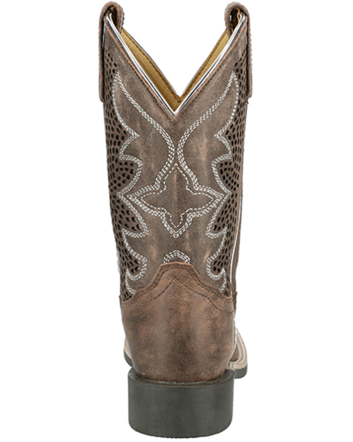 Image #5 - Smoky Mountain Girls' Willow Western Boots - Broad Square Toe, Brown, hi-res