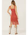 Image #3 - Idyllwind Women's Strawberry Hill Embroidered Floral Fringe Dress, Brick Red, hi-res