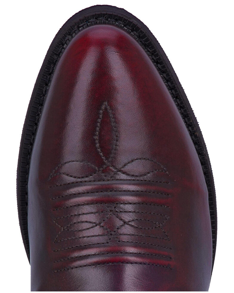 Laredo Men's Antique Black Cherry Side Zipper Western Boots - Round Toe, Black Cherry, hi-res