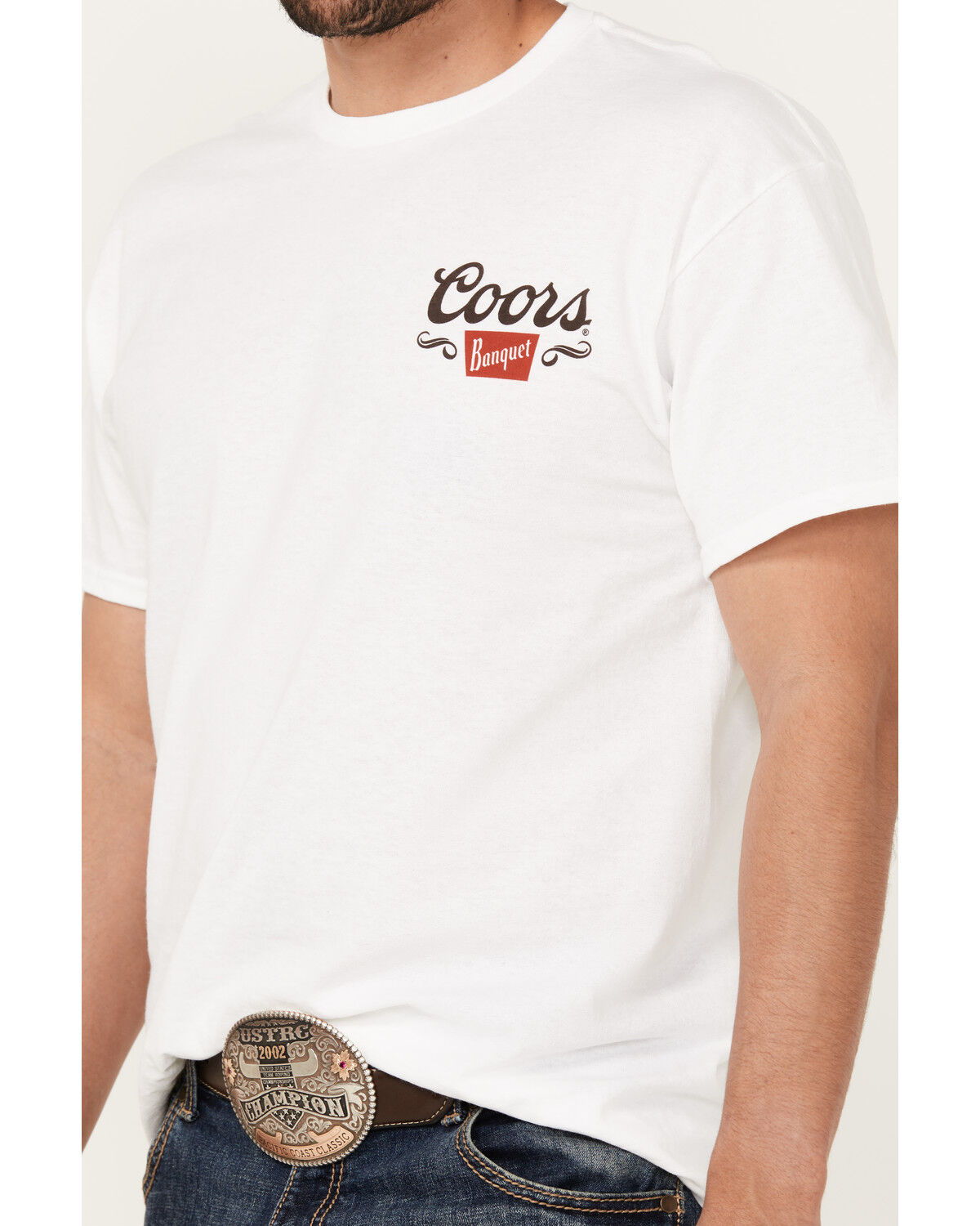 Image #4 - Coors Men's Boot Barn Exclusive Banquet Logo Short Sleeve Graphic T-Shirt, White, hi-res