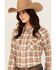 Image #2 - Wrangler Women's Plaid Print Long Sleeve Pearl Snap Western Shirt, White, hi-res