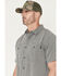 Image #2 - Hawx Men's Burr Solid Short Sleeve Button-Down Woven Work Shirt, Light Grey, hi-res