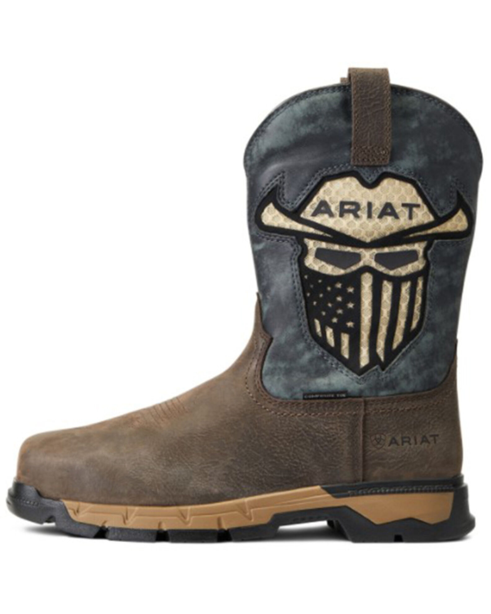 Image #2 - Ariat Men's Rebar Flex Western VentTek Incognito Composite Work Boots - Wide Square Toe, Brown, hi-res