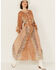 Image #1 - Spell Women's Sienna Long Sleeve Floral Print Midi Dress, Rust Copper, hi-res