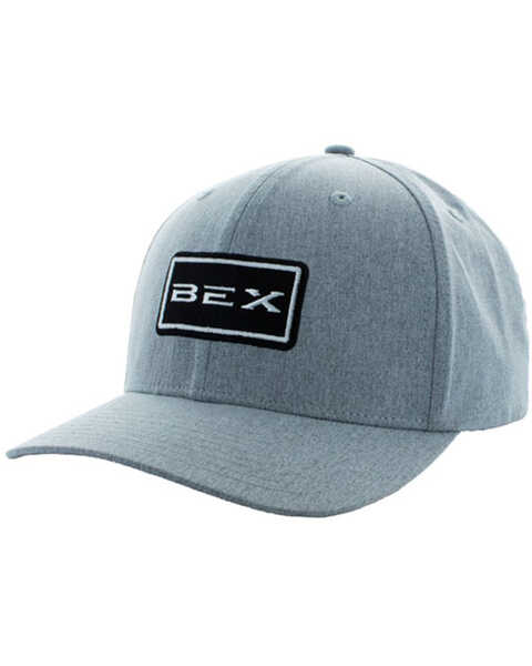 Bex Men's Ragged Solid Grey Logo Patch Air Fit Ball Cap , Heather Grey, hi-res